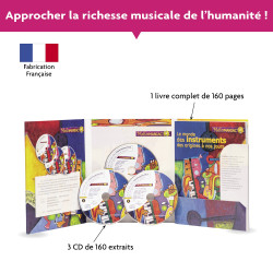 COFFRET LIVRE ET 3 CD SUR LE MONDE DES INSTRUMENTS DES ORIGINES A NOS JOURS