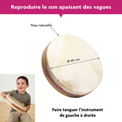 OCEAN DRUM |Ø 40 CM | Imitation des Vagues | Fuzeau