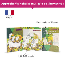 COFFRET COMPLET LIVRE + 3 CD SUR LE THEME DES MUSIQUES DU MONDE