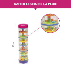 Moyen Bâton de Pluie | En Plastique Coloré | Éveil musical | Fuzeau