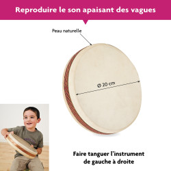 OCEAN DRUM | Ø 20 CM | Imite le son de la Mer | Fuzeau