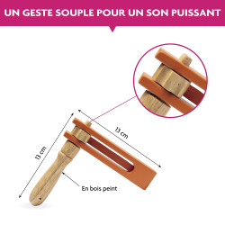 Crécelle Colorée | En Bois |  Fuzeau