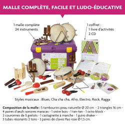 MALLE ACOUSTIQUE 24 INSTRUMENTS POUR ATELIERS D EVEIL MUSICAL