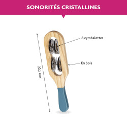 SISTRE BOIS 8 CYMBALETTES PETIT MODELE