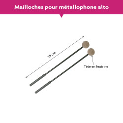 PAIRE DE MAILLOCHES POUR METALLOPHONE ALTO