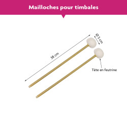 MAILLOCHE GROSSES TIMBALES (LA PAIRE)