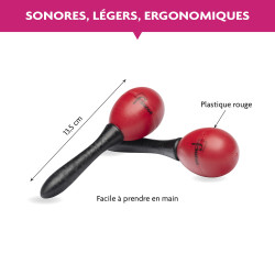 La Paire | Oeufs Sonores Maracas |Coloris Rouge | Fuzeau