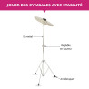 PIED REGLABLE POUR JOUER DE LA CYMBALE