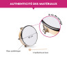 TAMBOURIN DE DIAMETRE 20 CM AVEC PEAU SYNTHETIQUE