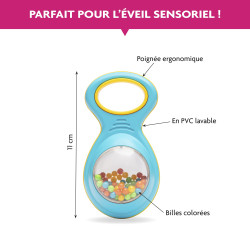 HOCHET MARACAS POUR ENFANT A PARTIR DE 3 MOIS 