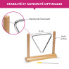 TRIANGLE SUSPENDU SUR SOCLE EN BOIS