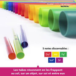 JEU DE 5 TUBES BOOMWHACKERS BASSE CHROMATIQUE