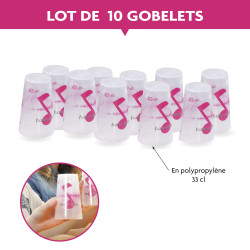 LOT DE 10 CUPS POUR COFFRET CUP OF ZIK