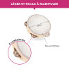 TAMBOURIN AVEC PEAU FIBRE SYNTHETIQUE DE DIAMETRE 15 CM