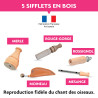 Coffret 5 Appeaux | Imiter le son des Oiseaux des Jardins | Fuzeau