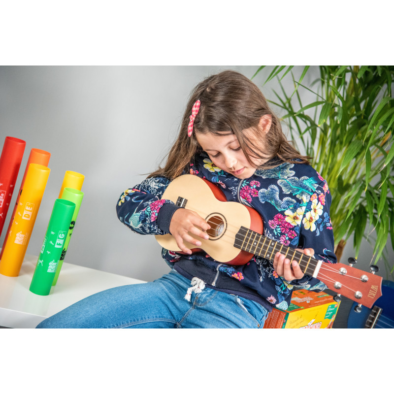 Fuzeau 71170 Ukulélé Octopus Avec Housse Rouge