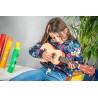 UKULELE SOPRANO COLORIS BOIS NATUREL AVEC HOUSSE DE RANGEMENT