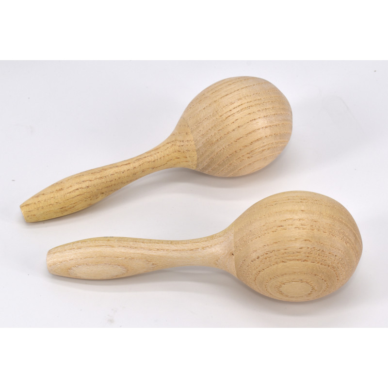 FUZEAU MARACAS BOIS PEINT NATUREL PETIT MODEL - Scotto Musique