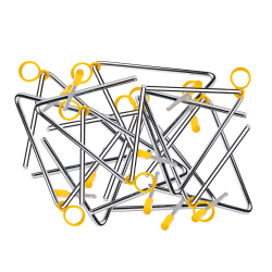 LOT DE 10 TRIANGLES METAL DE 16 CM