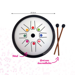 TONGUE DRUM | MODELE SOUCOUPE | 8 POUCES | FUZEAU SENIORS