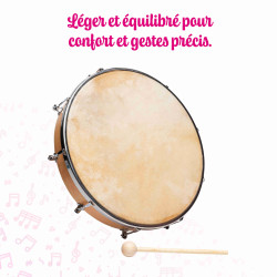 Tambourin | Peau Naturelle | Ø 30 cm | Fuzeau Séniors
