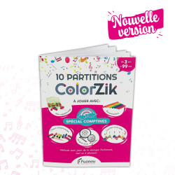 Livret Comptines | 10 Partitions Coloréees | ColorZik | Fuzeau Séniors