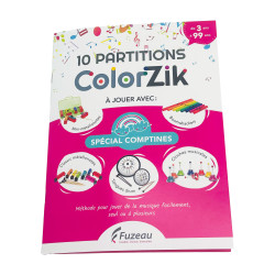 Livret Comptines | 10 Partitions Coloréees | ColorZik | Fuzeau Séniors