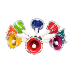Jeu de 8 Cloches | Accordées | Colorées | Fuzeau Séniors
