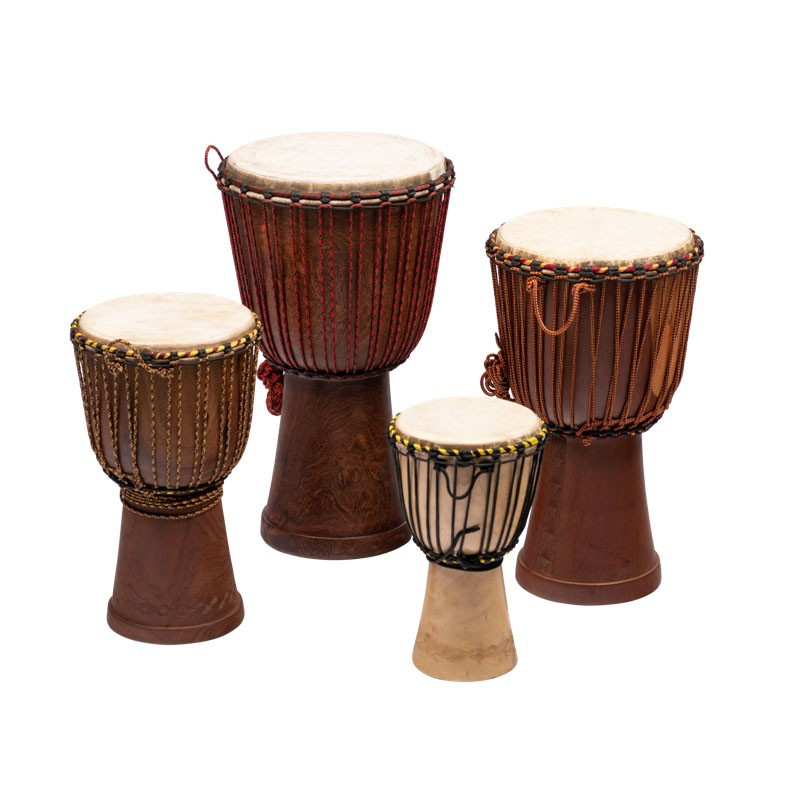 Djembé Mienloco 30cm - Bois D'acajou Indonésien - Peau Chèvre Qualité Pro Avec Sac