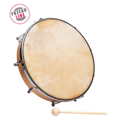 TAMBOURIN PEAU NATURELLE 30 CM