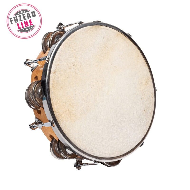 Acheter FUZEAU TAMBOURIN DIAM 15 CM PEAU NATURELLE CERCLAGE BOIS