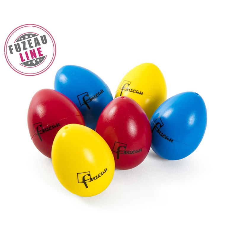 LOT DE 3 PAIRES D'OEUFS SONORES DE COULEURS LOT DE 3 PAIRES D'OEUFS SONORES DE COULEURS
