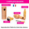 Coffret 5 Appeaux Soufflés | Imiter les Oiseaux Campagne | Fuzeau Séniors