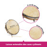 TAMBOURIN PEAU NATURELLE 30 CM