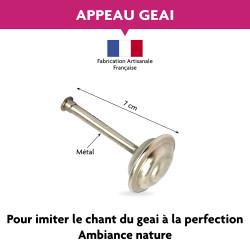 Appeau du Geai | En Métal | Ambiance Nature | Fuzeau Séniors