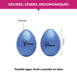 Oeufs Sonores | Bleus | La Paire | Maracas | Fuzeau Séniors