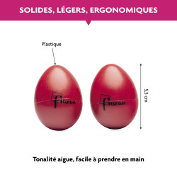 Oeufs Sonores | Rouges | La Paire | Maracas | Fuzeau Séniors