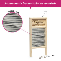 Washboard Musical | Instrument Original | Fuzeau Séniors