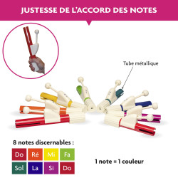 Percunot' | 8 Tubes Sonores | Mailloches intégrées | Fuzeau Séniors
