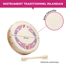 BODHRAN DE DIAMETRE 20 CM