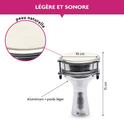 Mini Derbouka | Darbouka | En Aluminium | Fuzeau Séniors