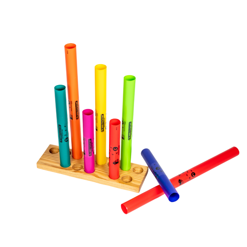 Soporte De Almacenaje Para Boomwhackers Fuzeau 4763 - Color Rojo, Con 13 Agujeros, Para Tubos Musicales